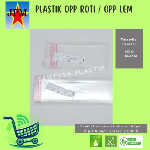 Plastik OPP Roti / Plastik OPP Lem tebal 20 Panjang 13 / PLASTIK OPP Dengan Lem / Plastik OPP Souven