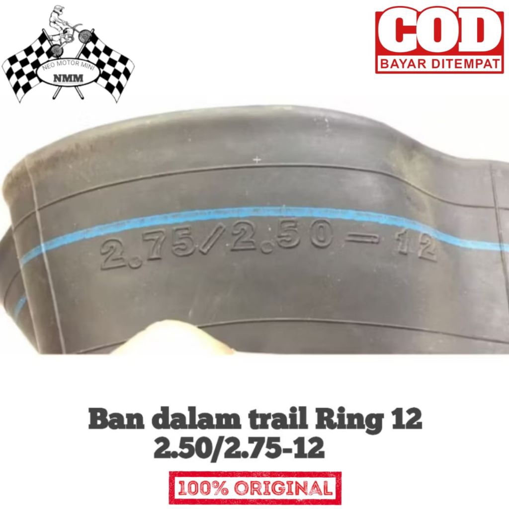 ban dalam mini trail -mini moto ring 12 ukuran 2.50/2.75-12