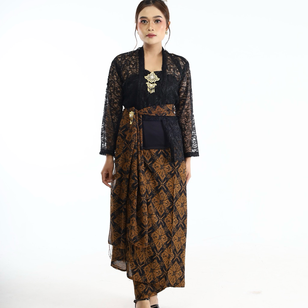 Set Kamen Selendang Sutra Paris Premium