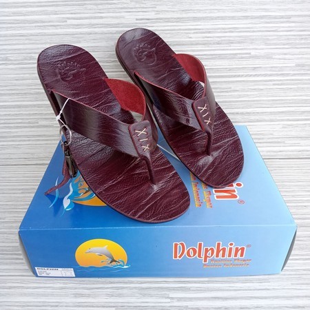 Dolphin sandal slide pria kulit type carloss jepit classic series sandal pria merek dolphin kulit