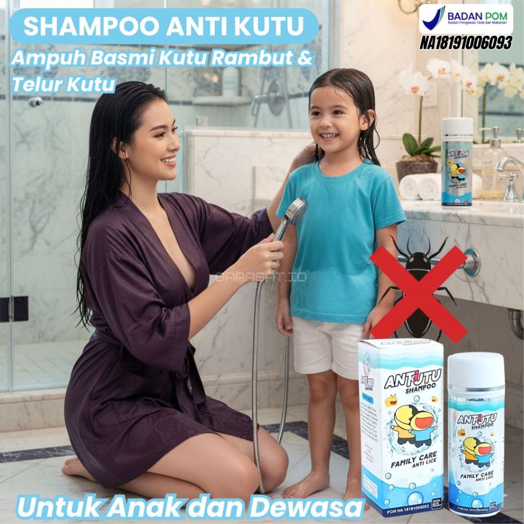 Obat kutu rambut anak aman Antutu Shampo Penghilang Telur kutu Rambut Efektif Membasmi Kutu hingga T