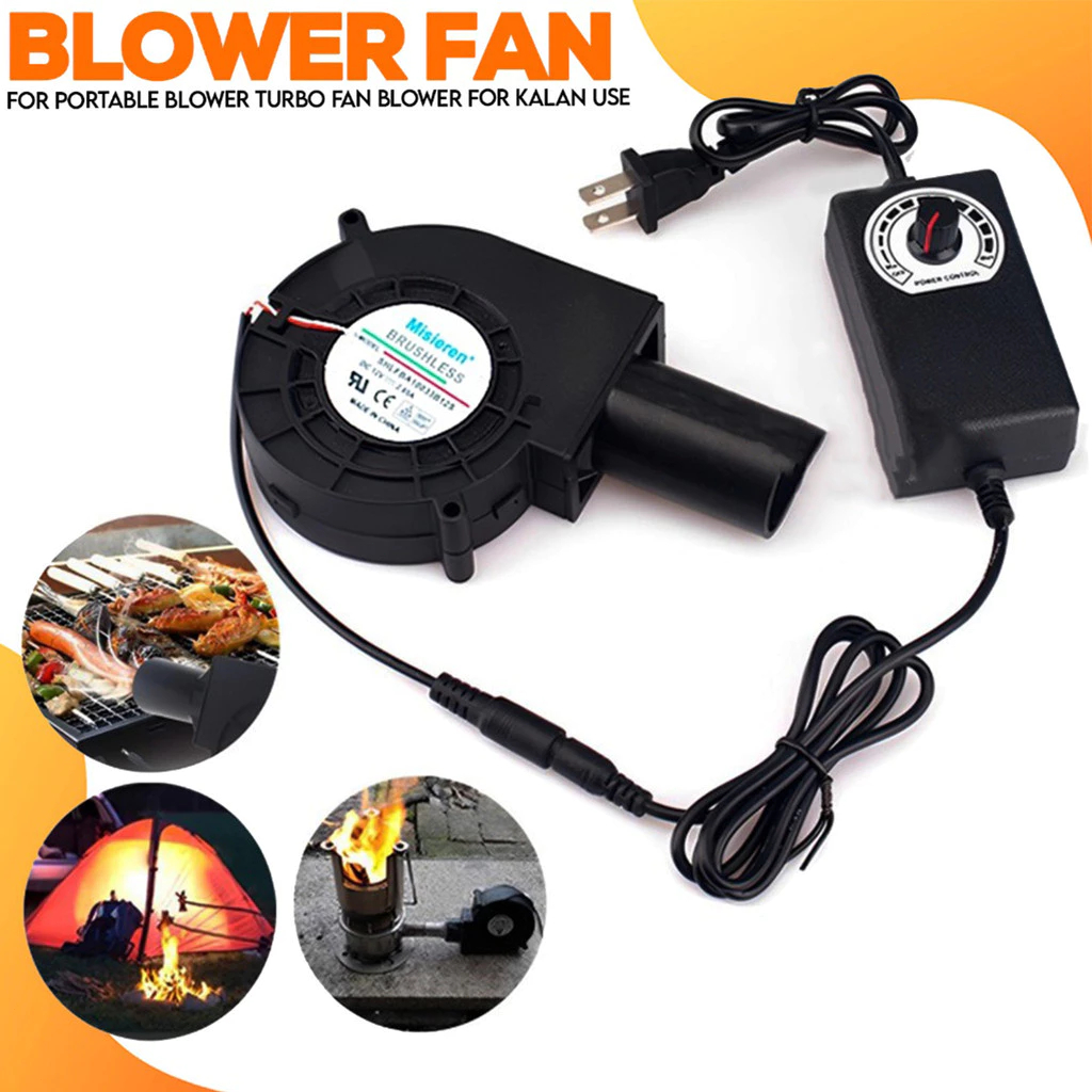 Ready COD Blower Mini BBQ Kipas 1Set Kipas Blower Kompor Mesin Blower Keong Portabel Blower Angin Ud