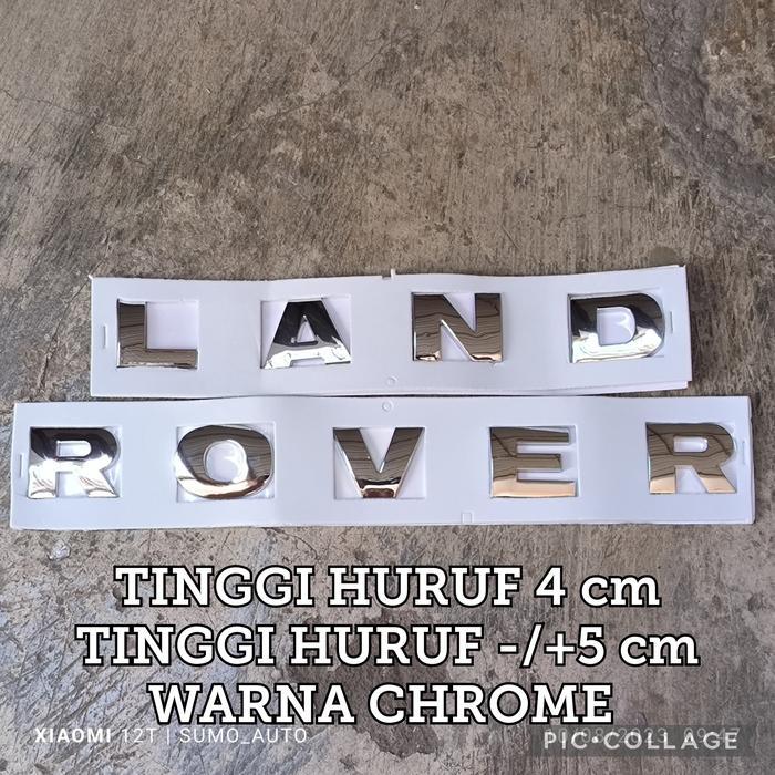 Jual Emblem Kap Mesin Tulisan Land Rover Hood Emblem Tulisan Land Rover Kode 013