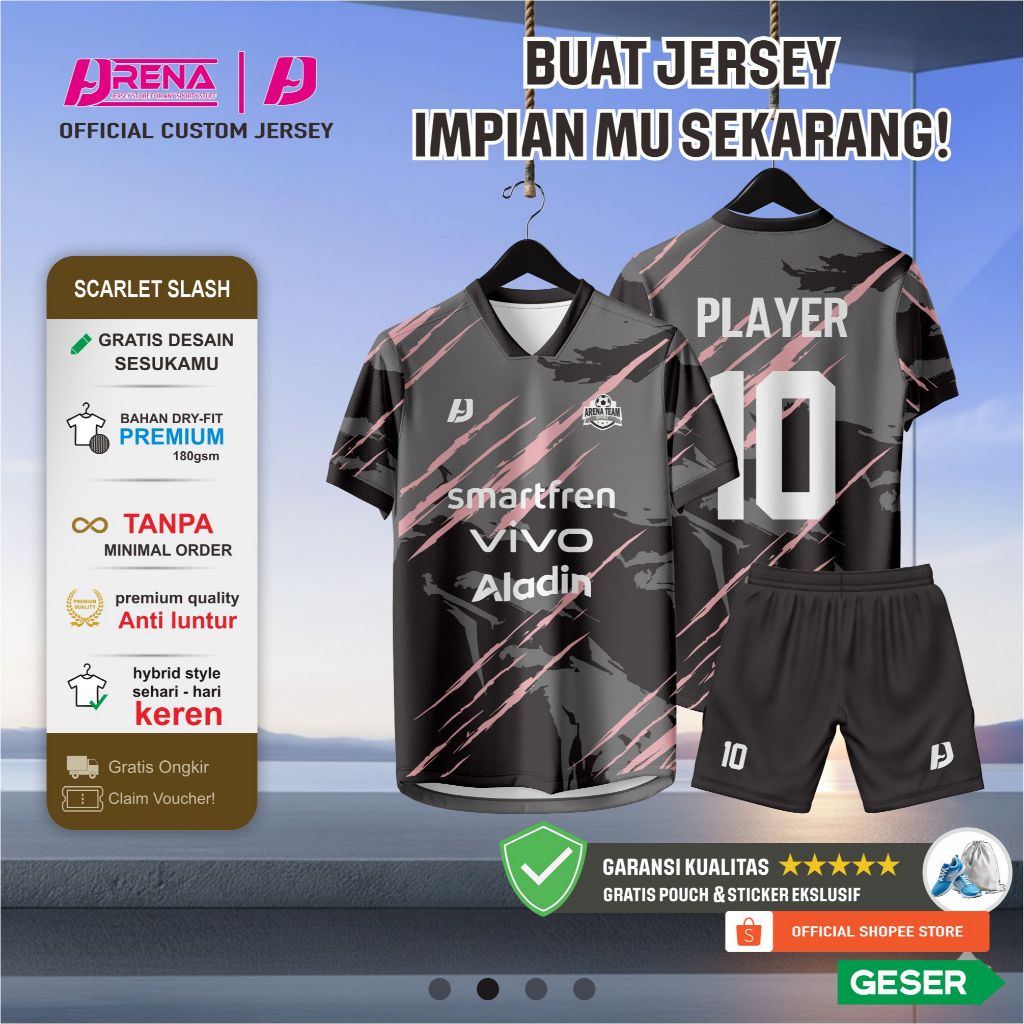 Jersey Futsal Baju Bola Baju Futsal Printing Baju Anak laki - laki Custom Desain ( Bisa Satuan )
