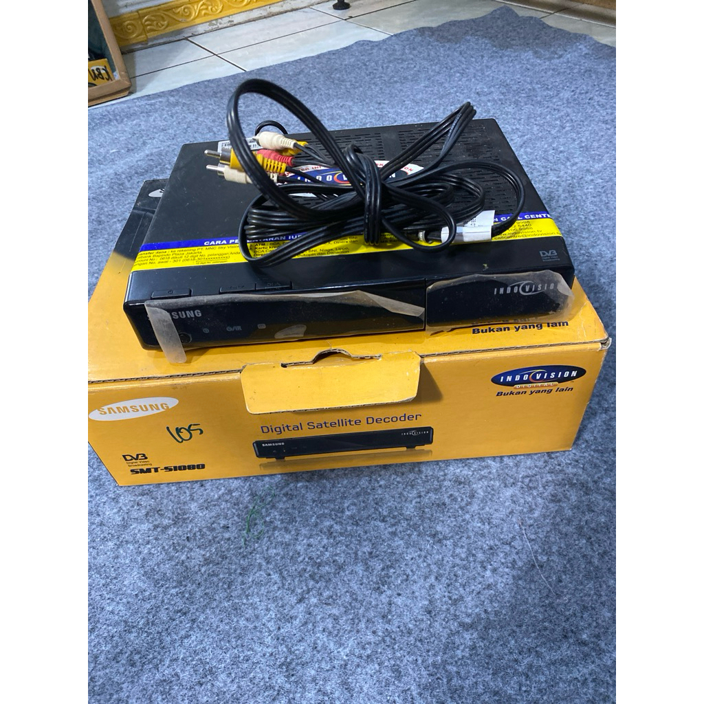 dekoder Indovision samsung SD SMT-S1080 bekas pemakaian 5 bulan/devoder samsung aktif STB SAMSUNG