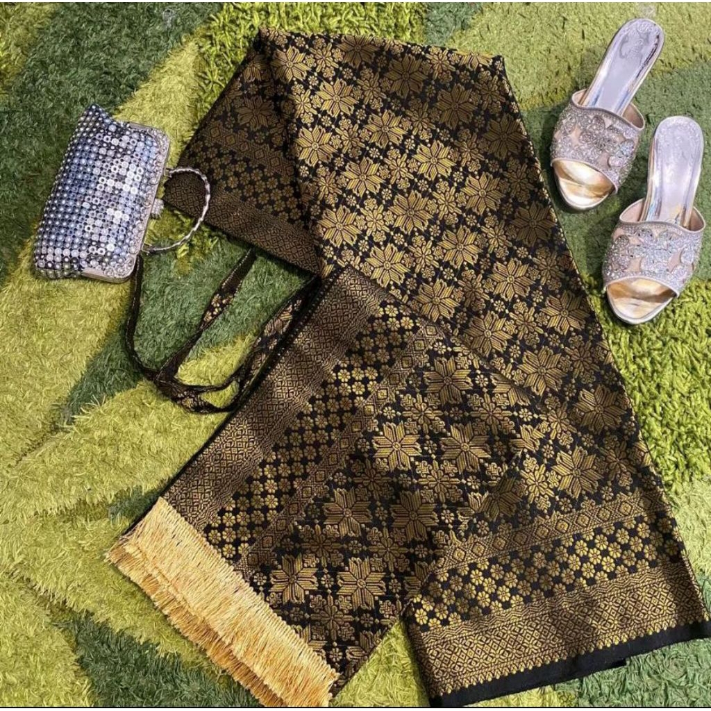 Rok Lilit Songket Set Selendang / Rok Songket Palembang / Bawahan Kebaya / Rok Songket Kebaya / Rok 