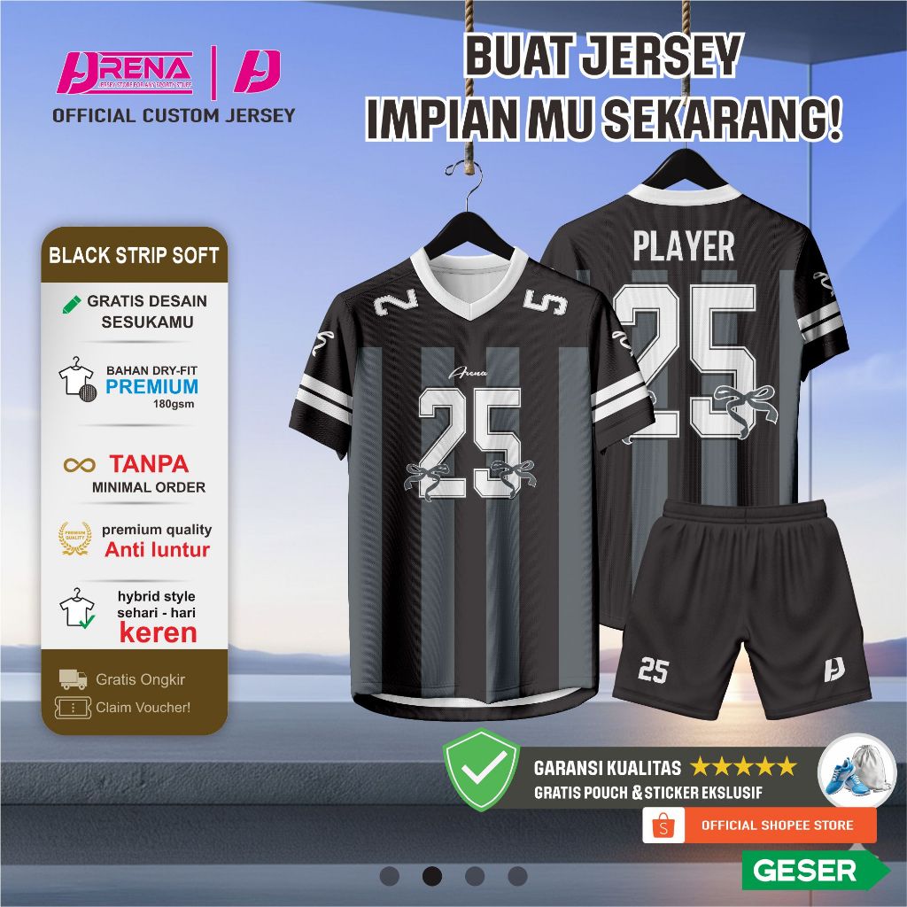 Jersey Futsal Baju Bola Baju Futsal Printing Baju Anak laki - laki Custom Desain ( Bisa Satuan )