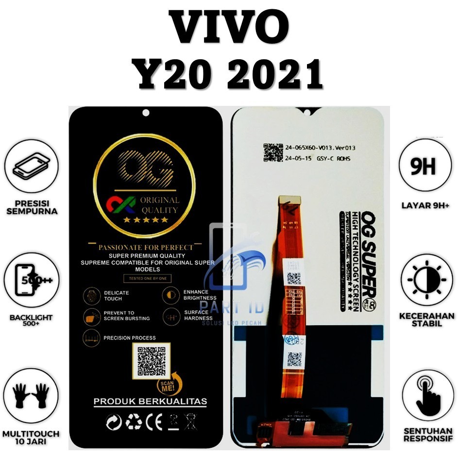 LCD TOUCHSCREEN VIVO Y20 2021 FULLSET ORIGINAL 100%