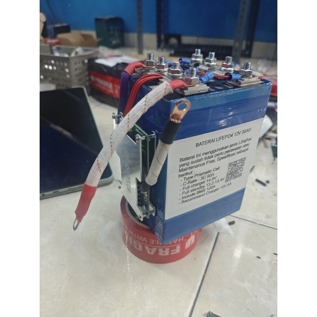 Baterai Lifepo4 12V 22Ah/30Ah Tinggal Pakai