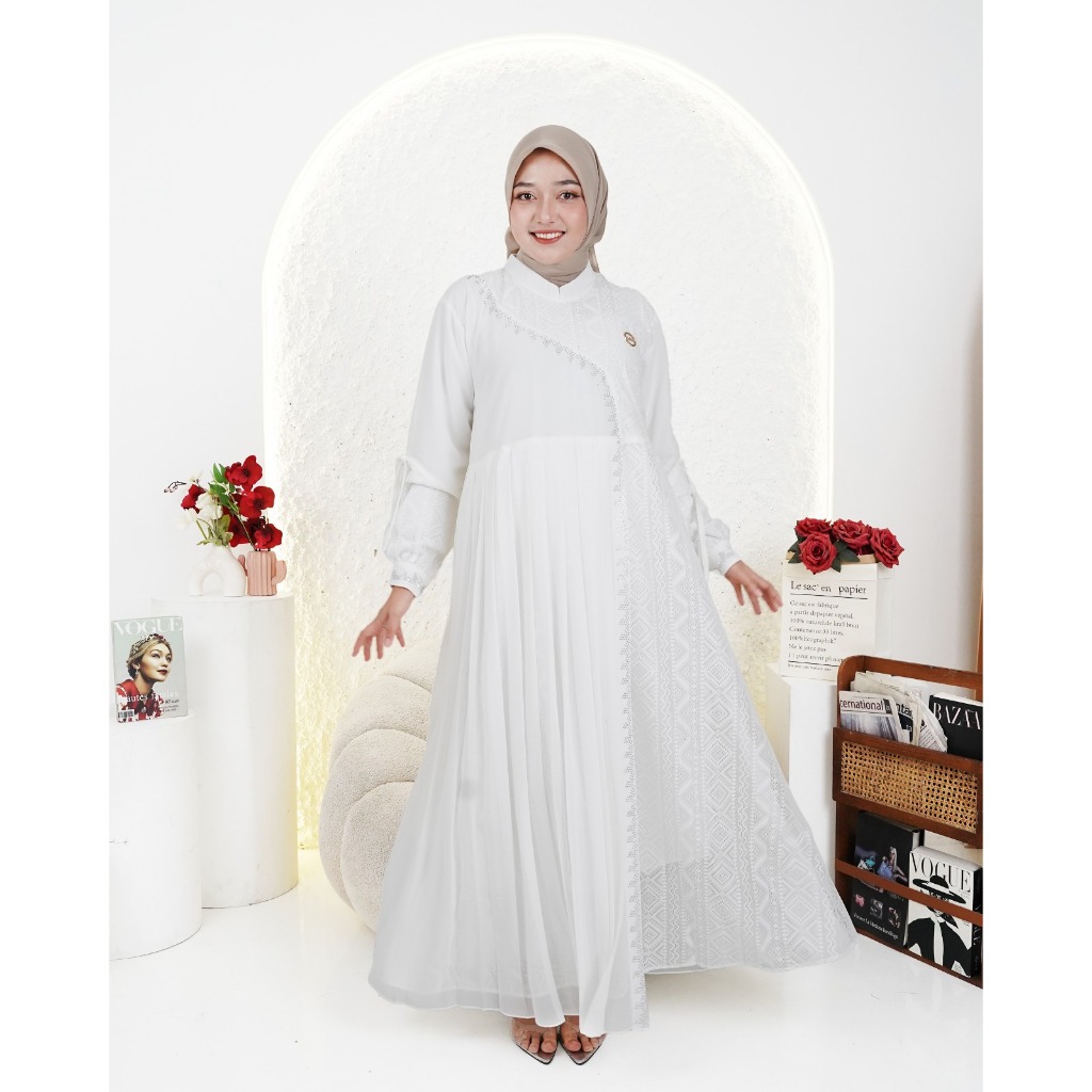 Ray'sah l Gamis Muslimah Brookat Series Lebaran Ramadhan l Busui Friendly, Adem, Stylish syar'i dres
