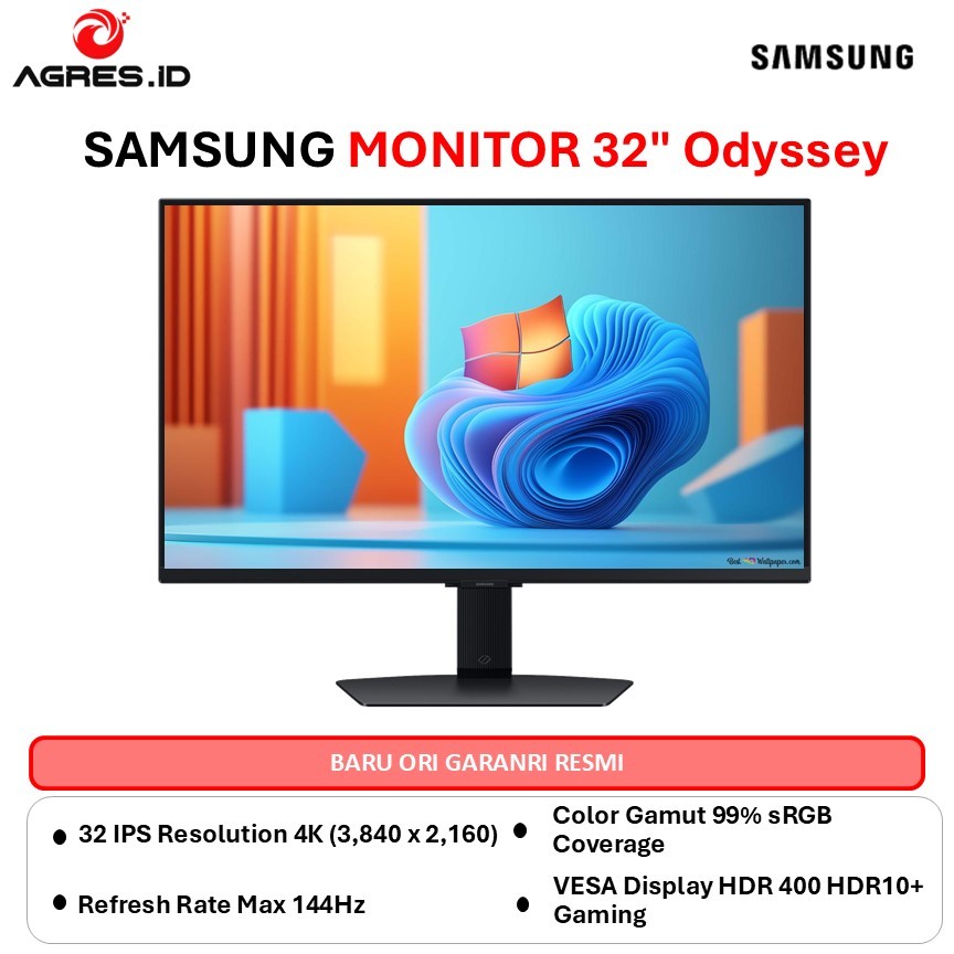 SAMSUNG MONITOR 32" Odyssey G7 G70D UHD 144Hz Gaming Monitor