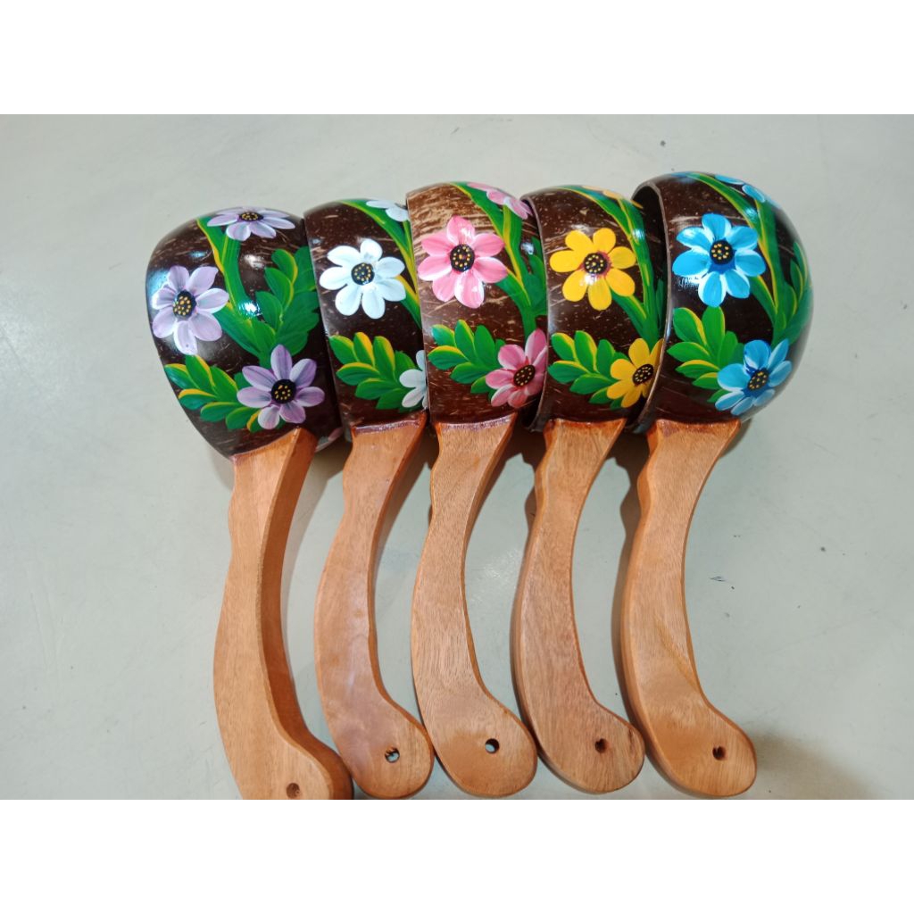 Gayung Batok Kelapa/Gayung Batok Lukis/Siwur siraman