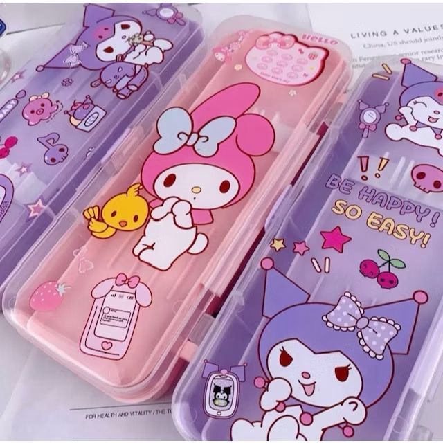 Tempat Pensil Lucu / Tempat Pensil Motif / Tempat Pensil 2 Tingkat Karakter SanSan