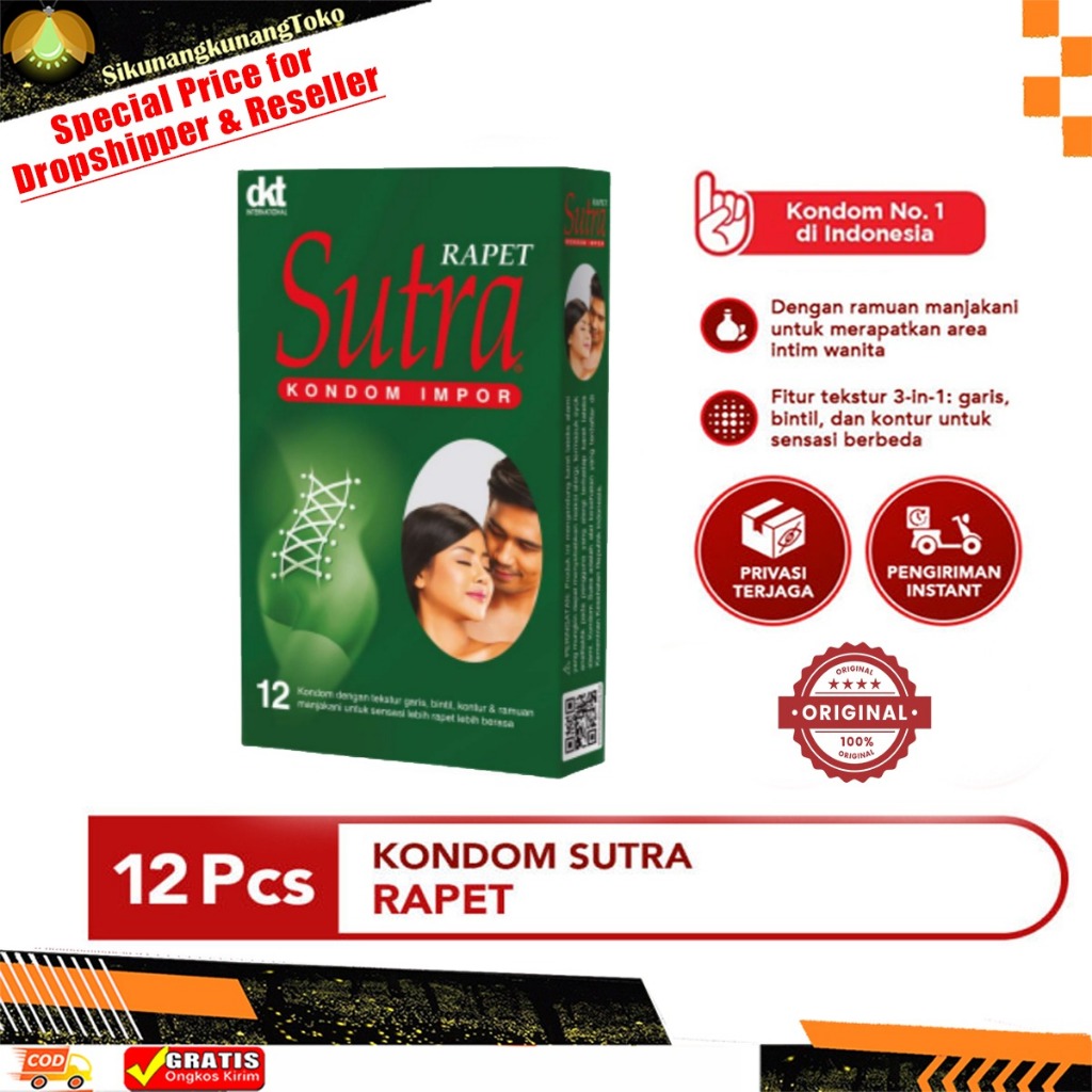 (SKN) PRIVASI 100% TERJAMIN Sutra Kondom Rapet - Condom Manjakani 1 kotak 12 Pcs dan eceran 2 & 3 PC