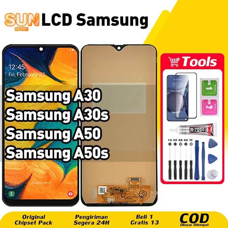 Original For LCD SAMSUNG A30 / Samsung A30s / Samsung A50 / Samsung A50s asli hp layar lcd anti blue
