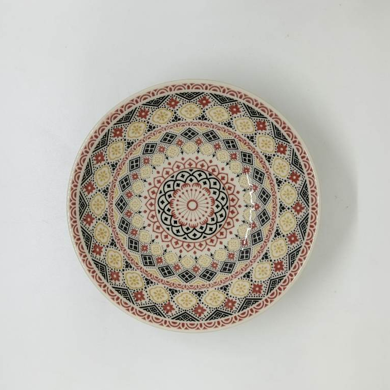 Mangkok Makan Keramik Motif Etnik Maroko – Oden Bowl 19 cm Cantik untuk Dekorasi & Hidangan