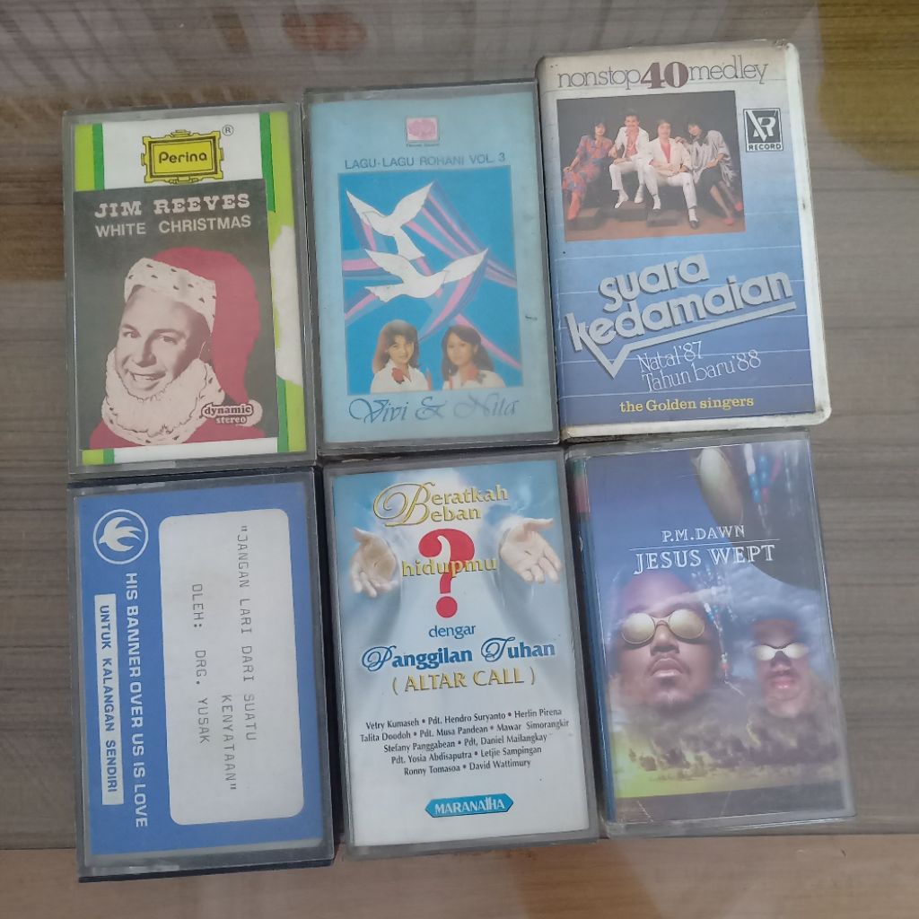 Kaset Pita Kumpulan Lagu Rohani / Cassette Tape Lagu Rohani / Kumpulan Lagu Natal / Penyanyi Legenda