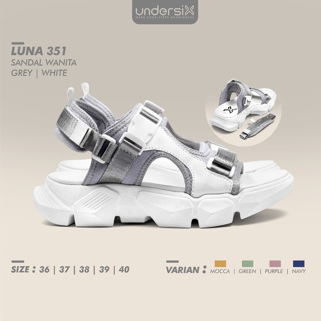 Undersix Luna 351 Sandal Wanita Nyaman Anti Slip || Undersix Luna 351 Sandal Hiking Wanita Phylon