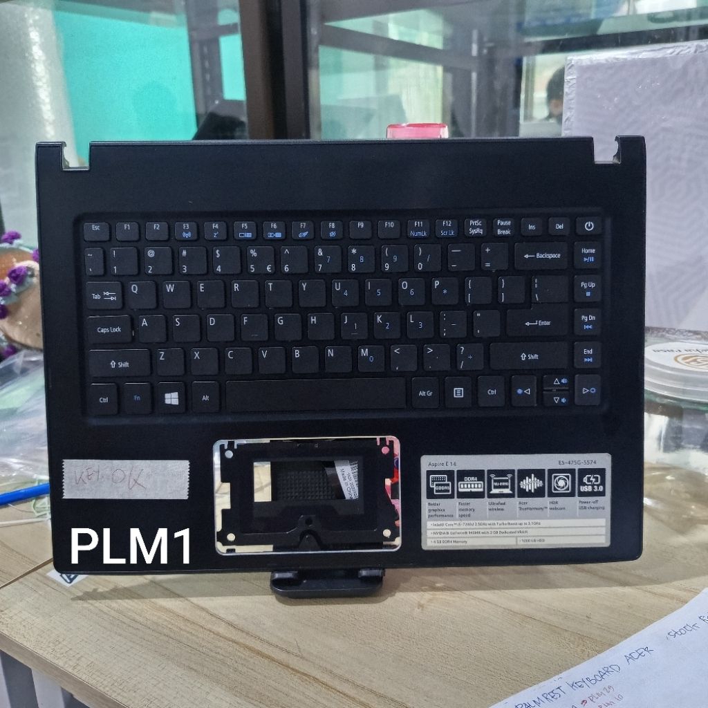[ HITAM ] Palmrest  Acer E5-475 E5-475G E5-476 E5-476G P249  Normal Tested Seken Original [ frame co