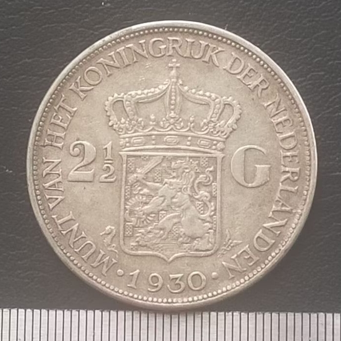 #11.WB. KOIN KUNO || KOIN PERAK || SILVER COIN WILHELMINA 2 1/2 G TAHUN 1930