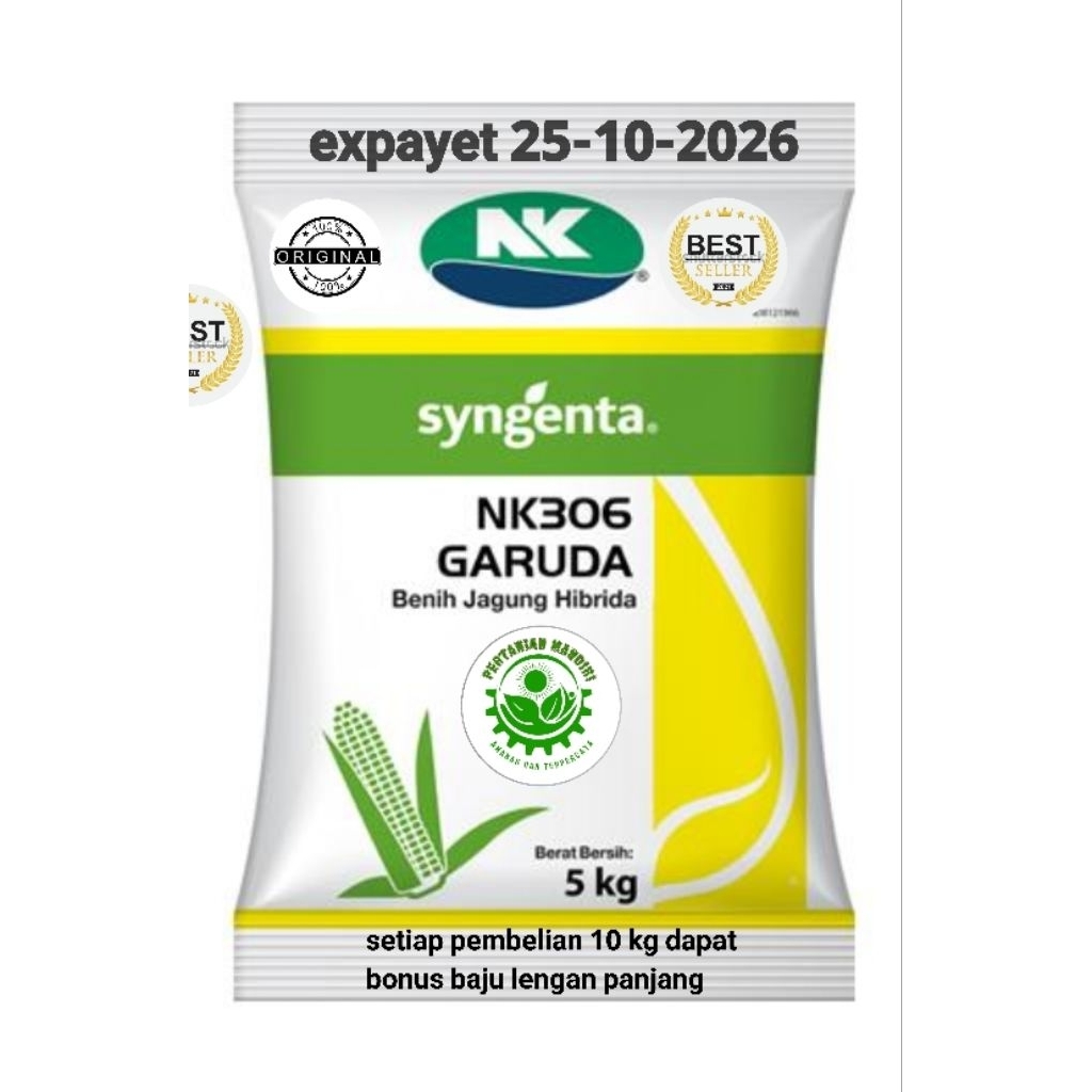 Benih jagung hibrida Nk306 Garuda 5kg