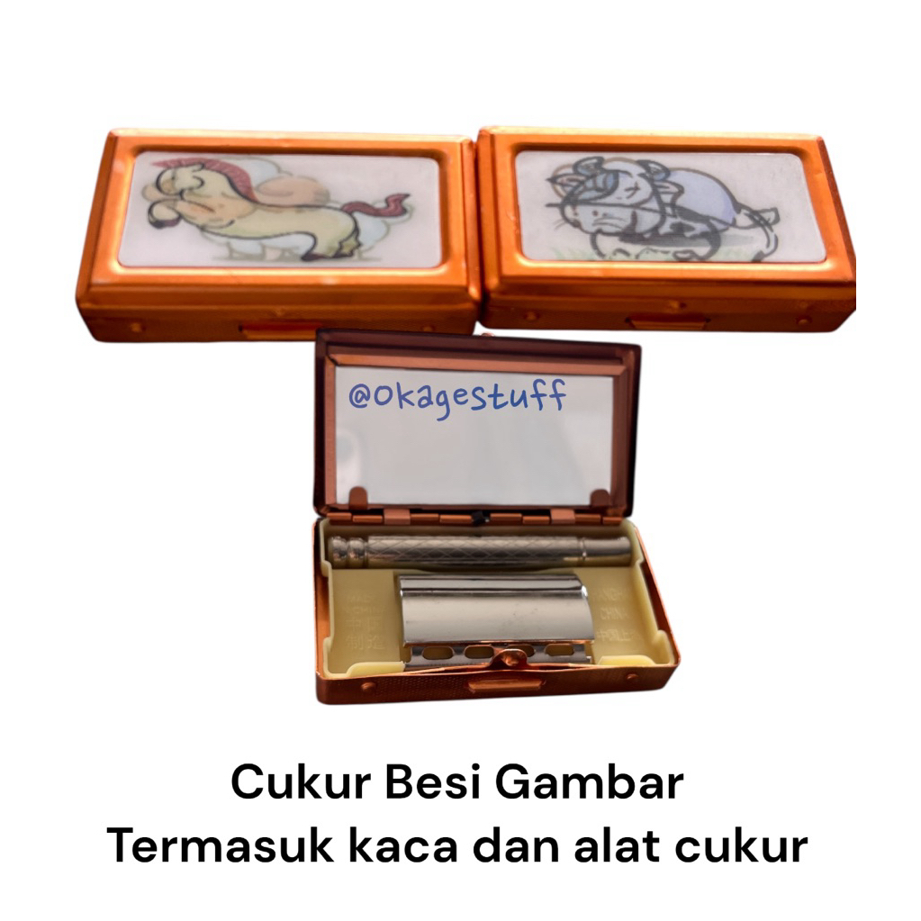 (1pcs) RAZOR KLASIK JADUL Alat Cukur Kumis Bulu Rambut Safety Razor Silet Isi Ulang Razor Gagang Bes