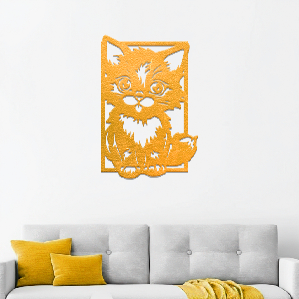 Pajangan Dinding Kayu Motif Cat Wall Art Hiasan Rumah Aesthetic