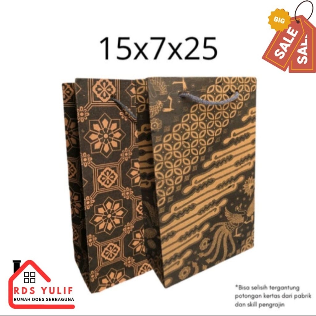 Paperbag batik/ tas batik/ Paperbag hajatan batik/ tas batik random