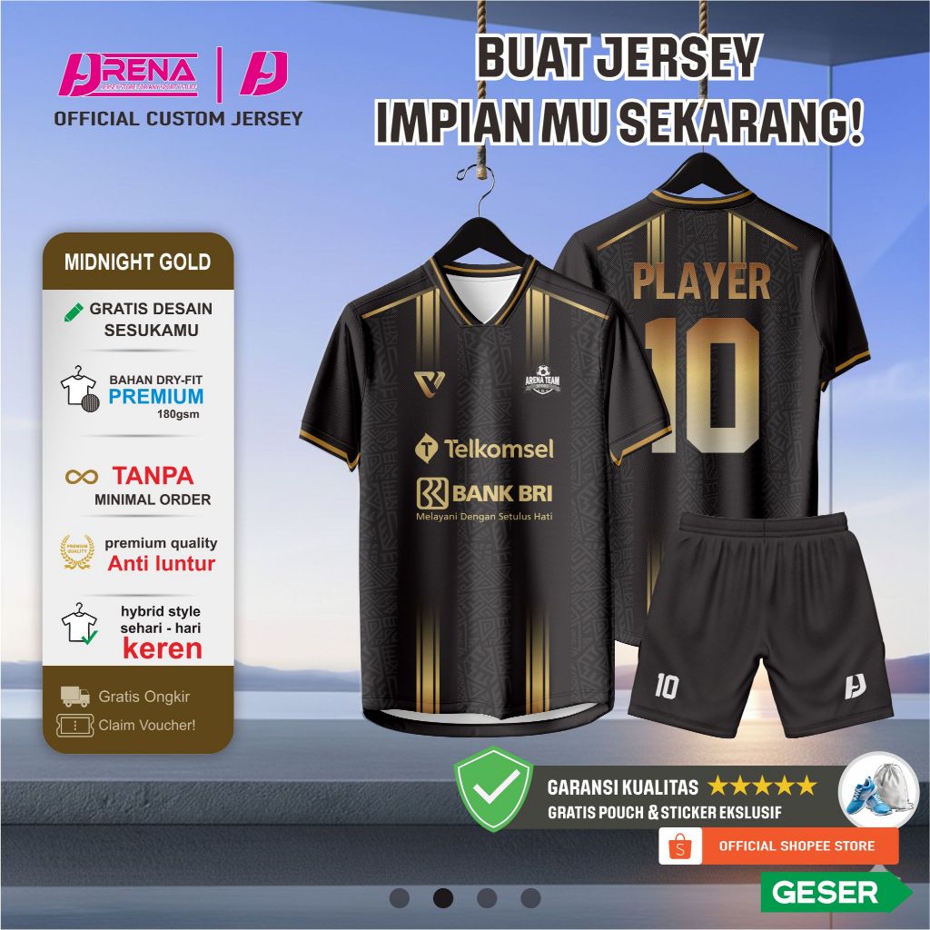 Jersey Futsal Baju Bola Baju Futsal Printing Baju Anak laki - laki Custom Desain ( Bisa Satuan )