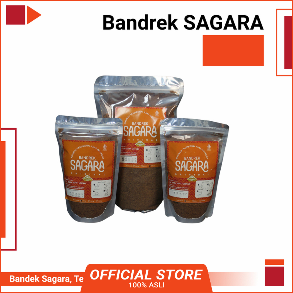 Bandrek SAGARA 0riginal kemasan pouch jenis bubuk, powder, pelengkap kopi dan susu