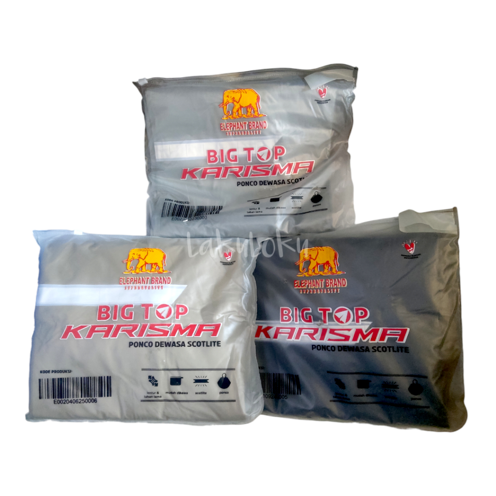 Jas Hujan Ponco Tanpa Lengan Elephant Brand Big Top Karisma / Jas Hujan Ponco Dewasa Scotlite