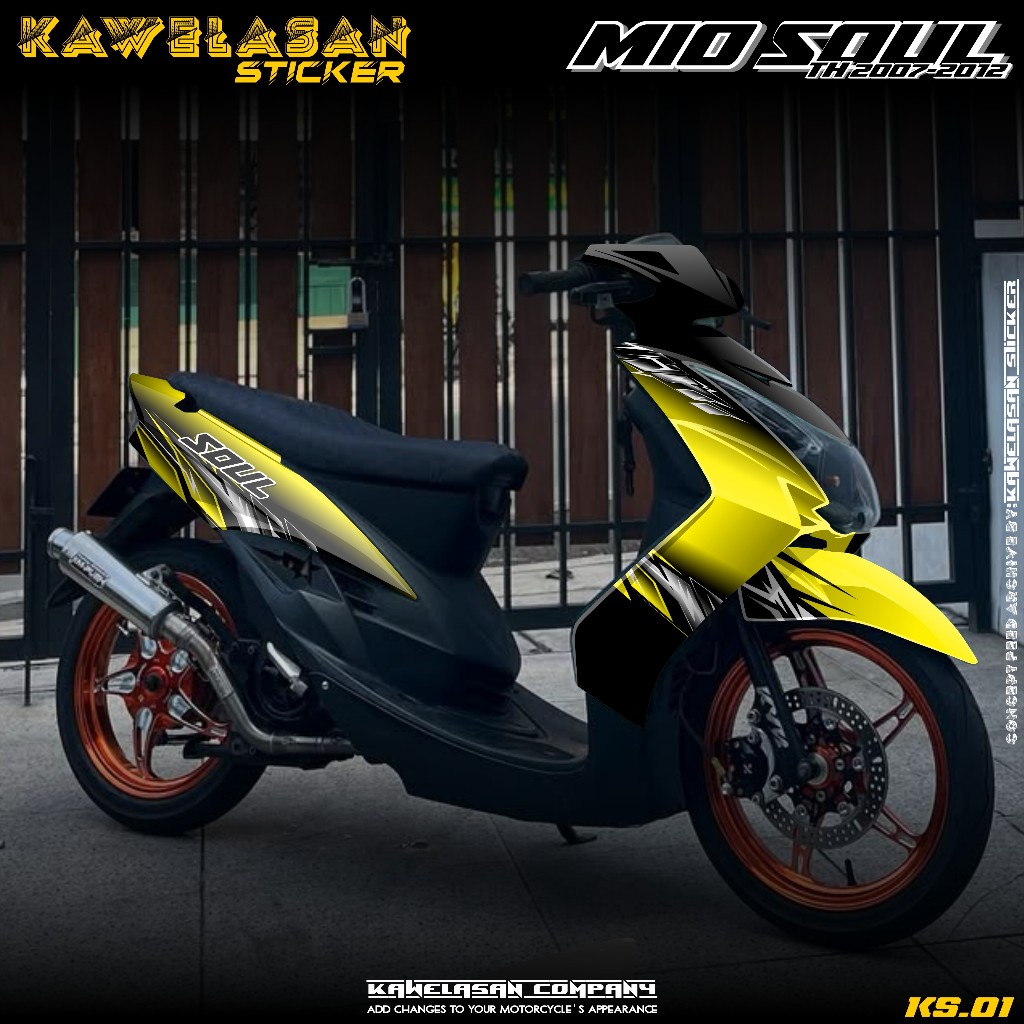COD Sticker Decal Full Body Motor Yamaha Mio Soul Karbu Tahun 2007 2008 2009 2010 2011 2012 Sticker 