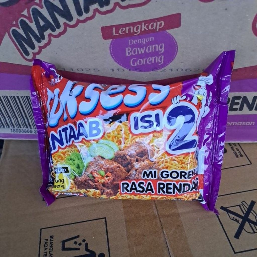 MI INSTAN GORENG SUKSES ISI 2 RASA RENDANG
