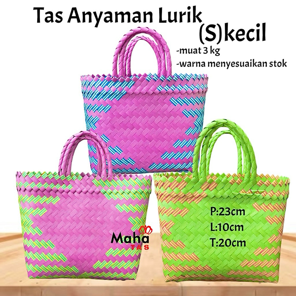 Tas Anyaman lurik S keranjang plastik TERMURAH tas hajatan tas belanja