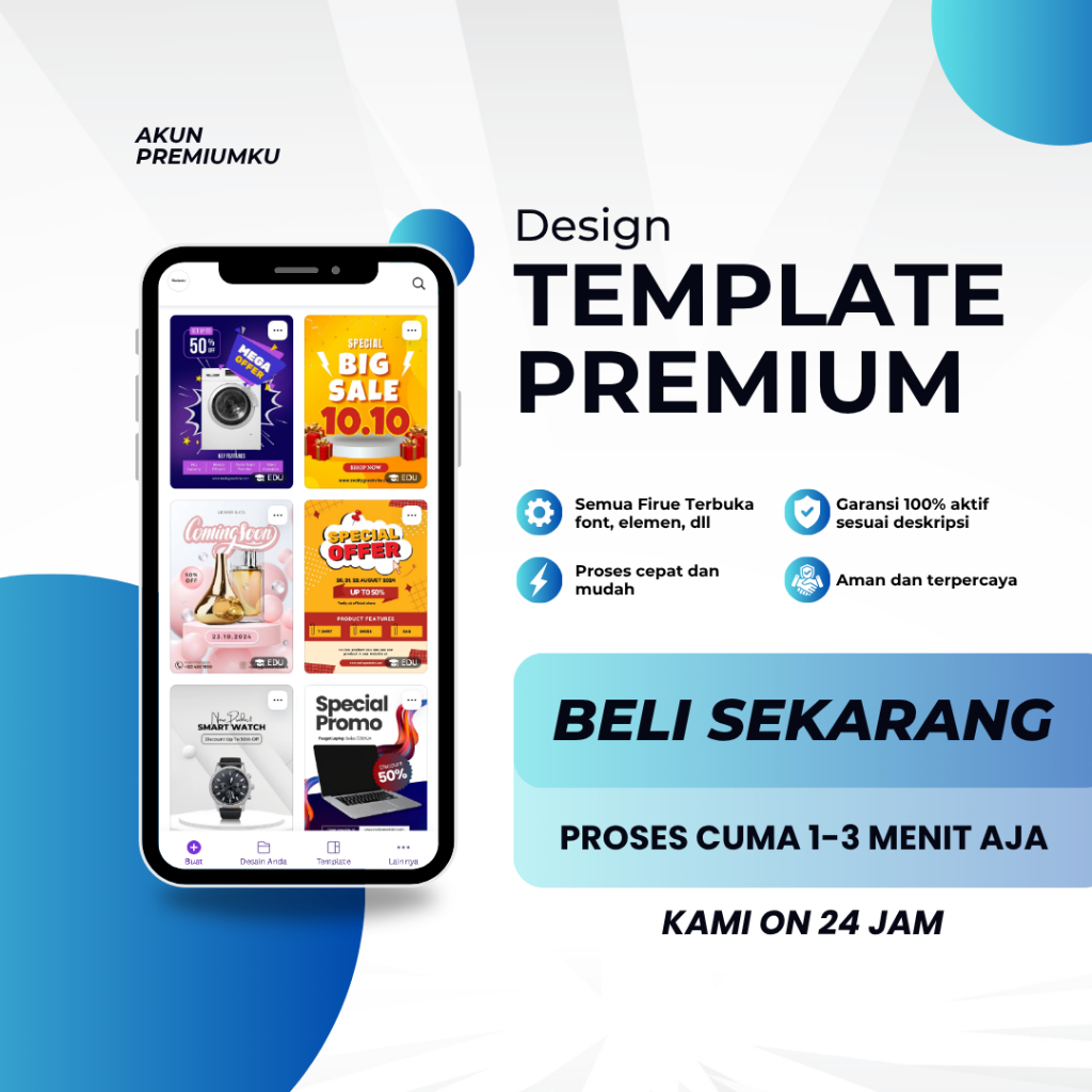 Canva Template Premium Profesional - Fitur Premium, Background Remover, Font & Template Eksklusif