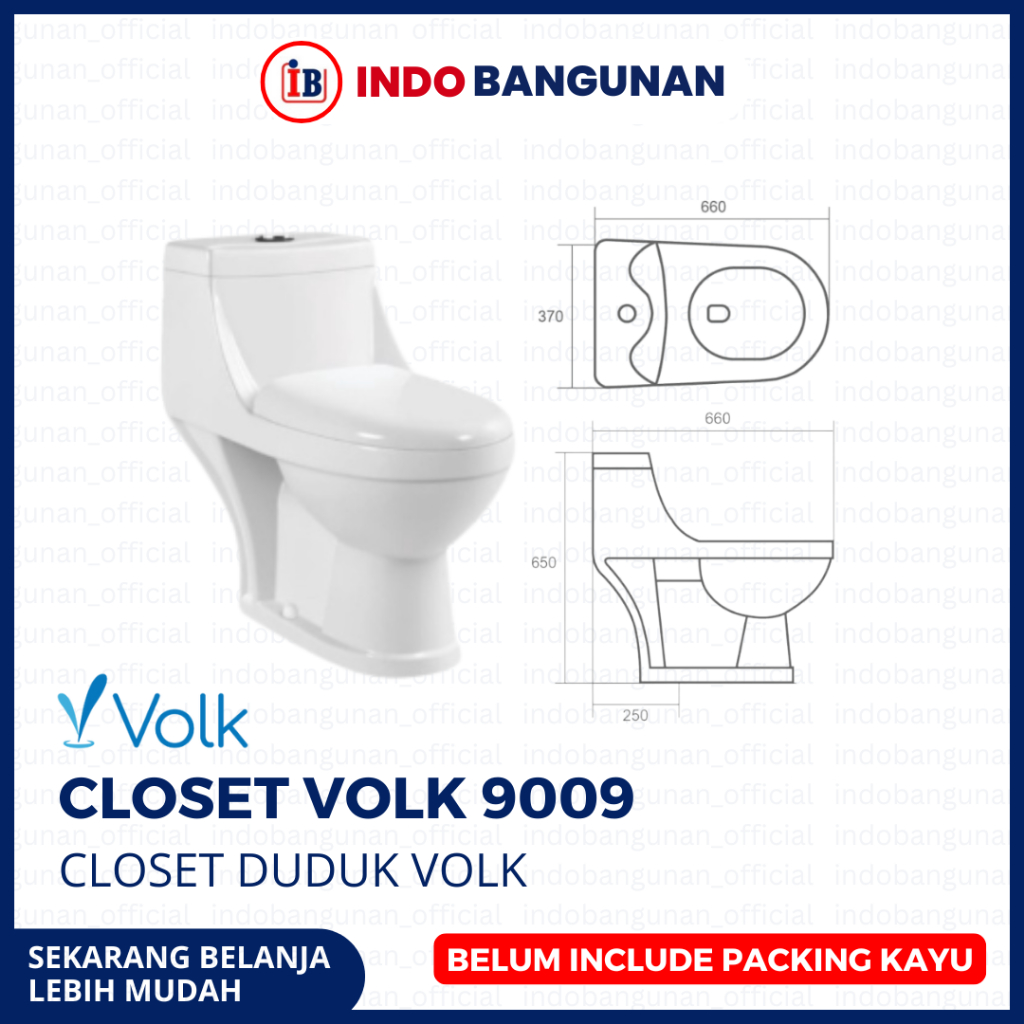 CLOSED / KLOSET DUDUK VOLK ONE PIECE 9009