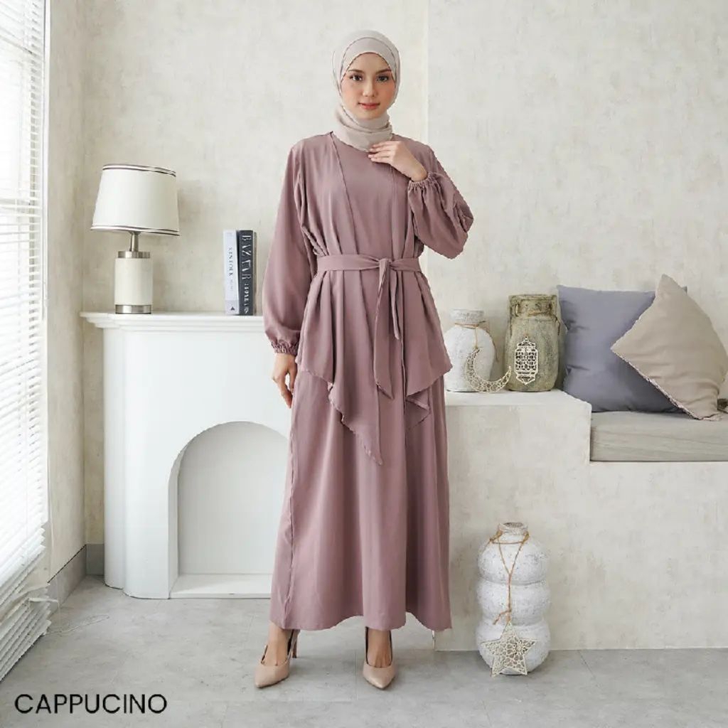 Setelan gamis wanita ONE SET DRESS outer Zahra