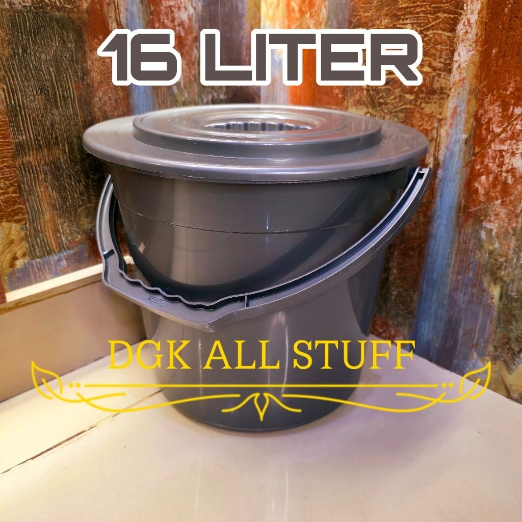 Ember Tong Timba Tutup Bertutup Gagang Bergagang Pegangan Berpegangan Handle Pel Ngepel Rendam Cuci 