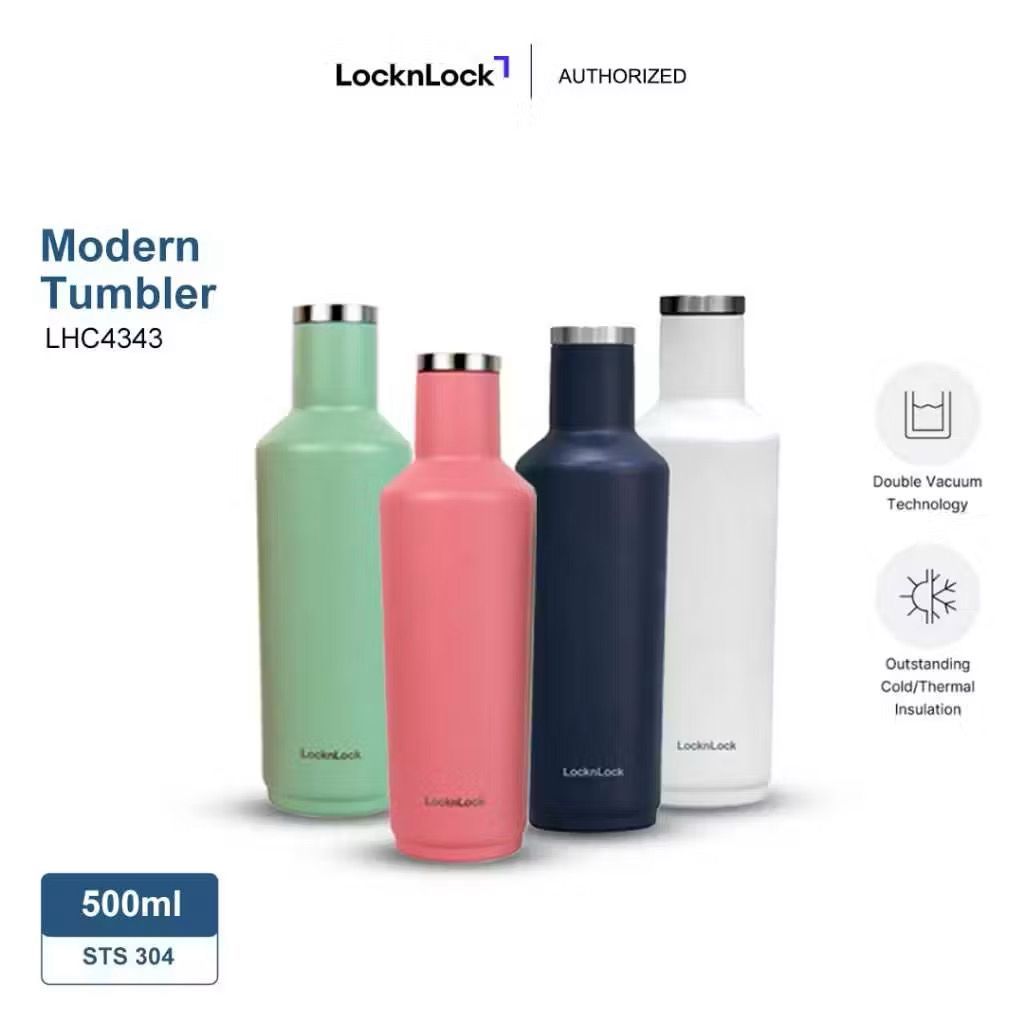 Lock n Lock LHC4343 Modern Tumbler Ready Hot & Cool Vacuum Mug Tumbler Lock&Lock 500ml ORIGINAL LOCK