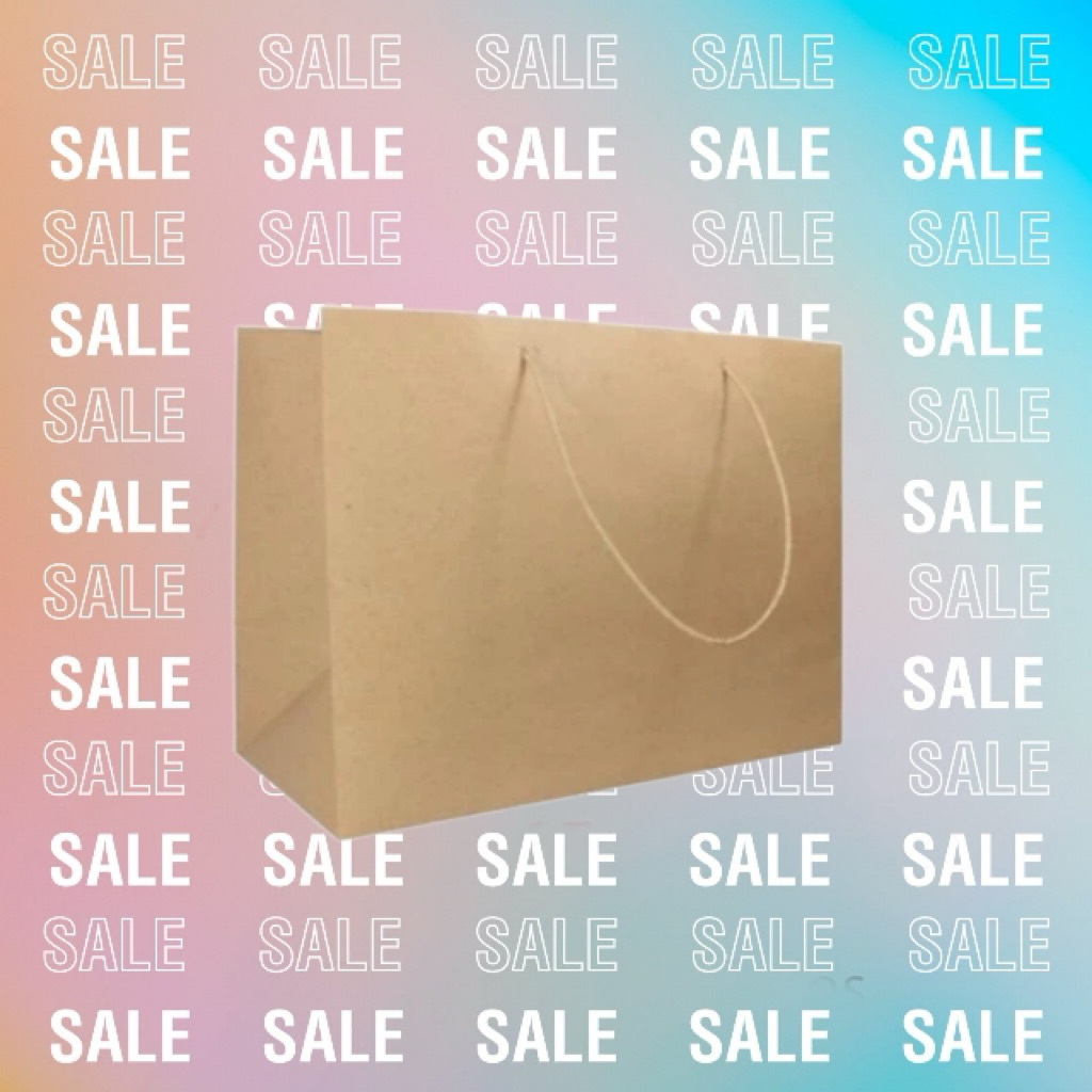PAPERBAG KRAFT COKLAT POLOS 37X17X27 / PAPERBAG KRAFT POLOS / PAPERBAG POLOS / PAPERBAG COKLAT POLOS
