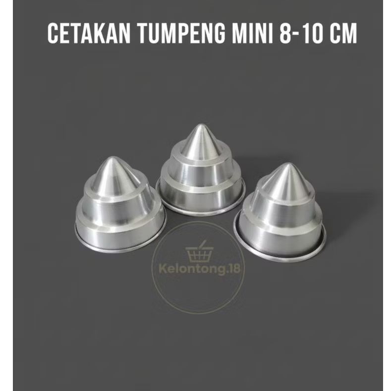 cetakan nasi tumpeng pres mini size 8 9 10 cm / Loyang tumpeng mini / cetakan tumpeng mini