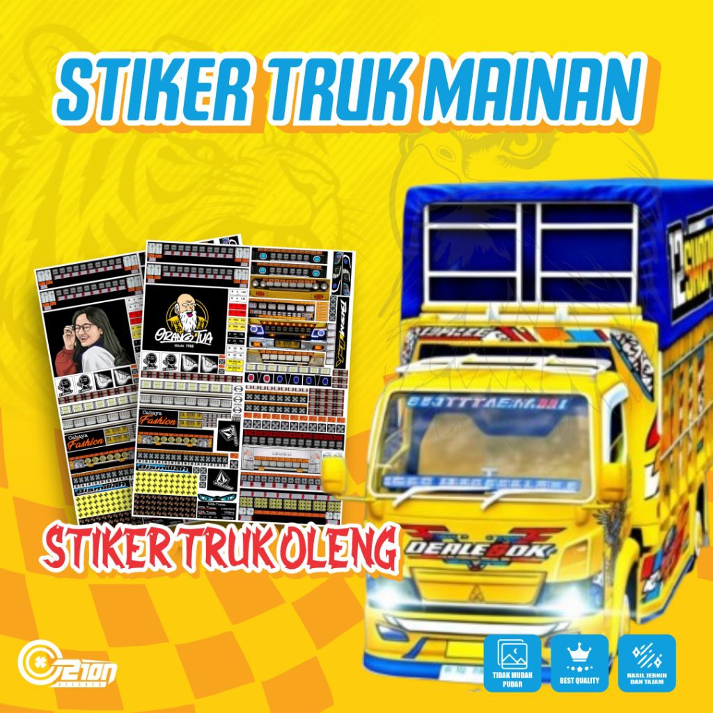 Stiker Truk Oleng Truk Mainan Harga Murah