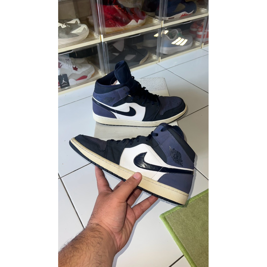 NIKE AIR JORDAN 1 MID SANDED PURPLE sz47,5