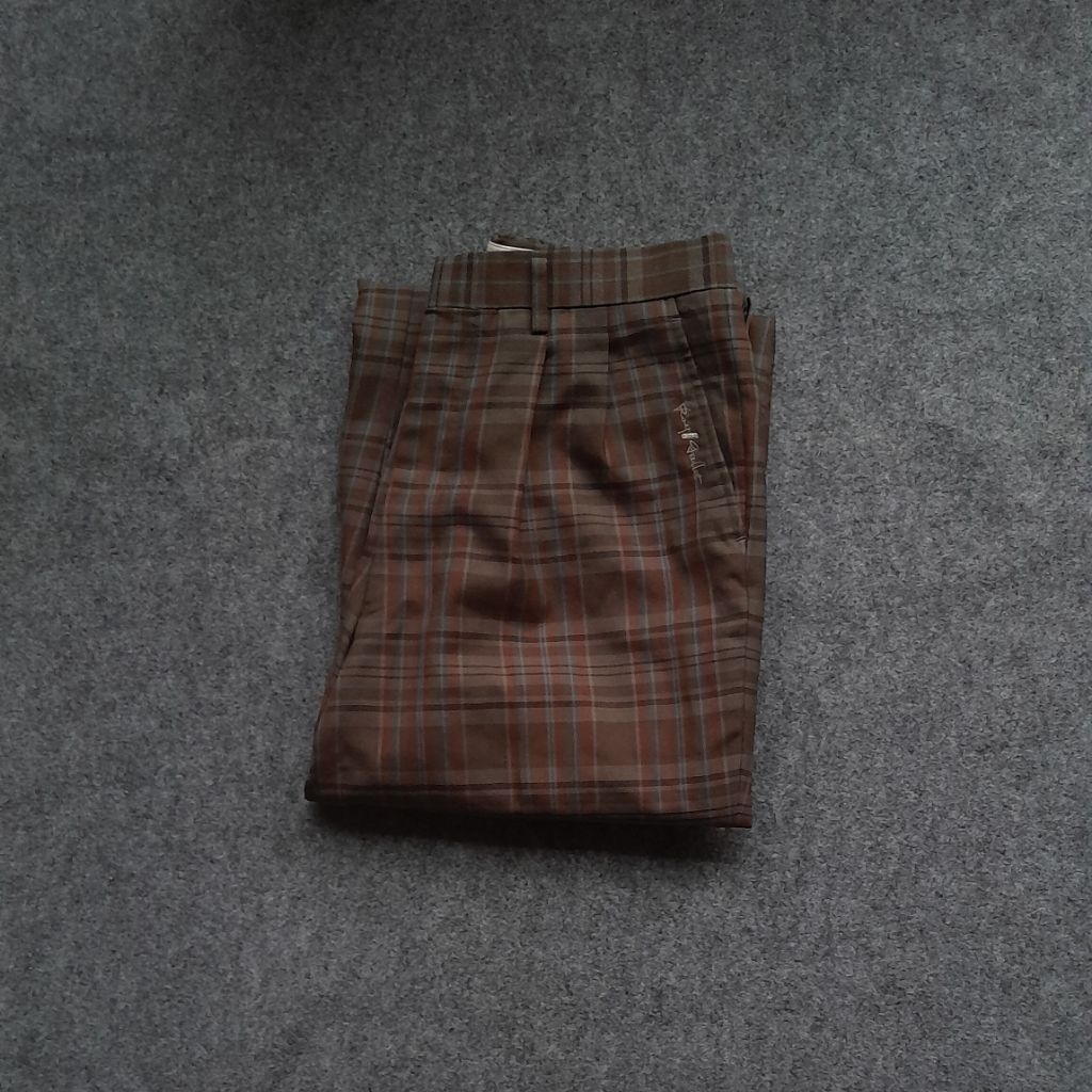 Vintage Roy Gallet Wool Plaid Tartan Baggy Trousers
