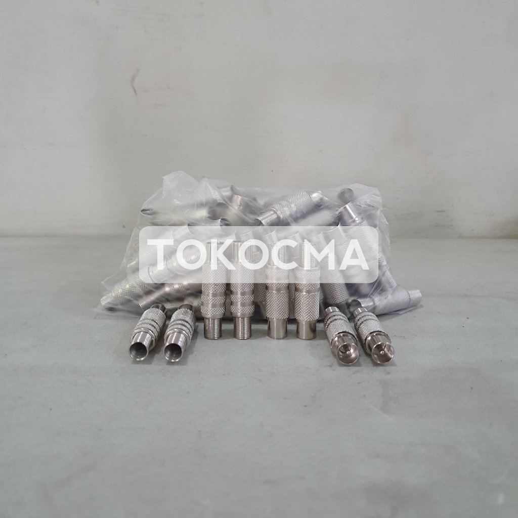 Jek TV Jack Antena TV Besi Jantan Jack TV Nikel Male TV Analog Tabung LED LCD Original