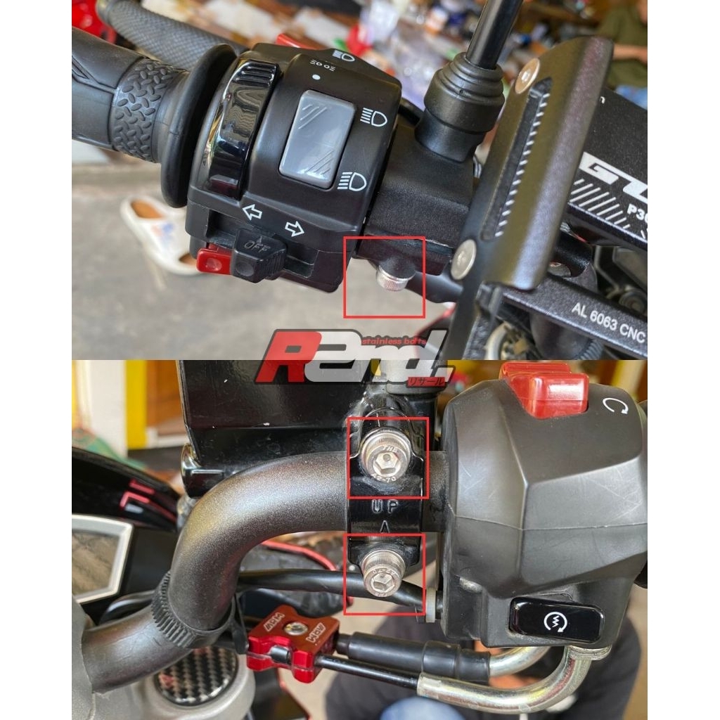 baut klem handle stang vixion old/new stainless304 setring