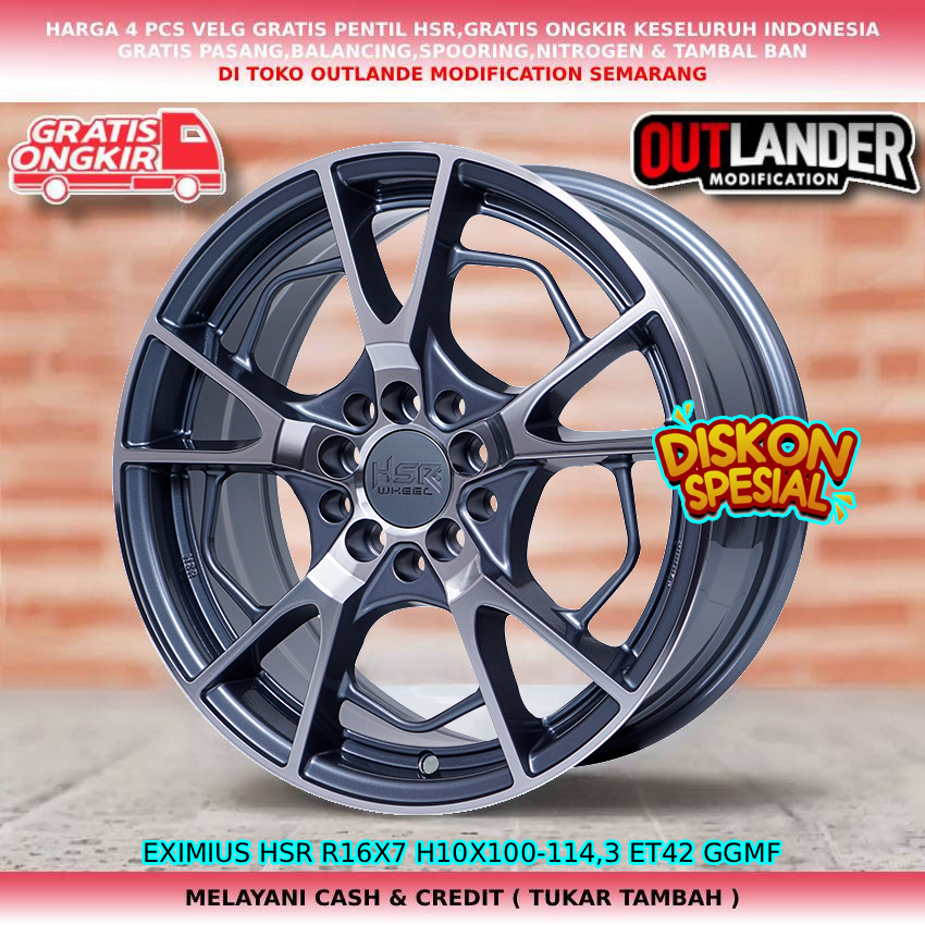 Velg racing mobil Expander| Grandia| Kuda| L300| APV dll velg hsr eximius R16