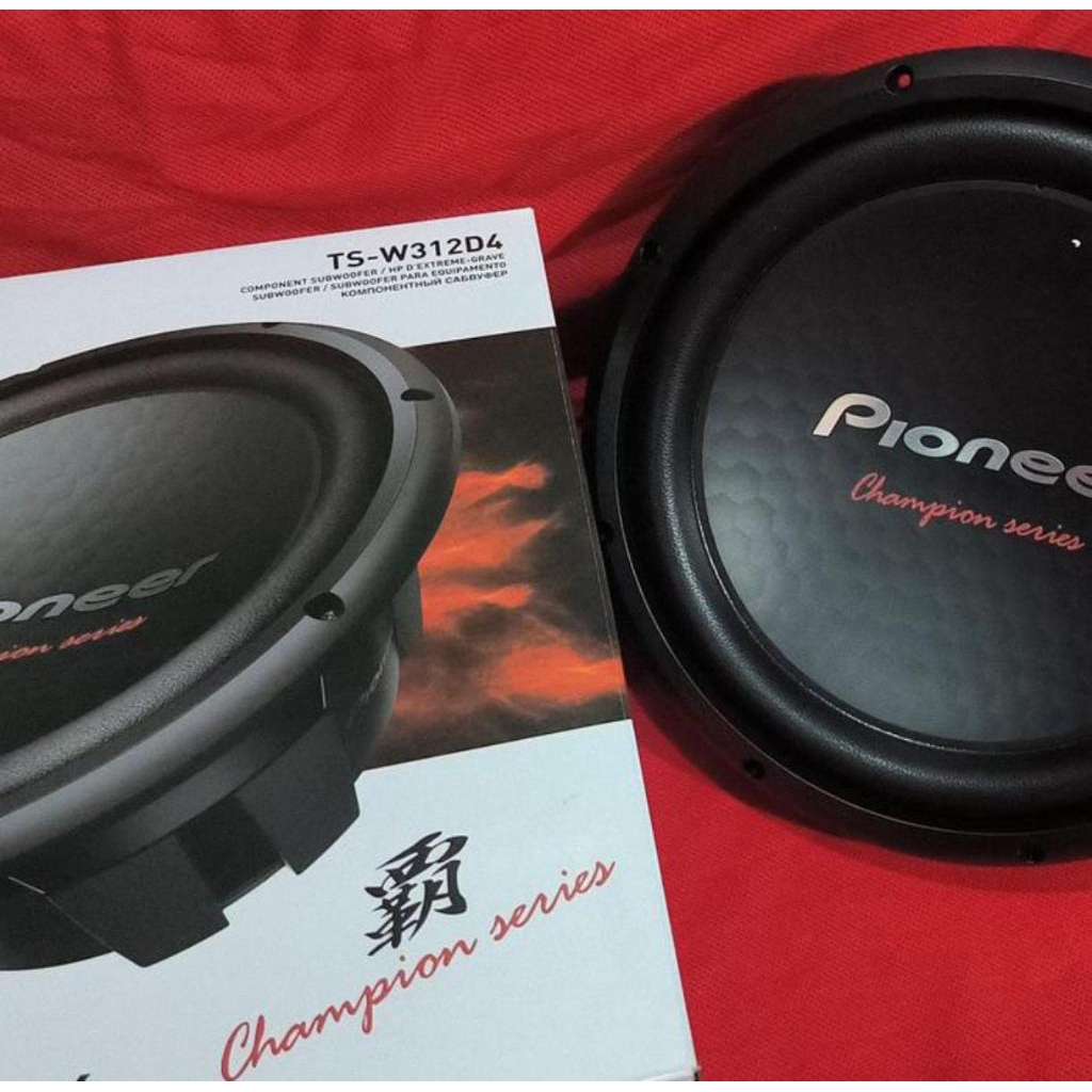 Subwoofer Pioneer TS 312 D4 double voice coil Champion series ukuran 12inch / YA Car Audio Mobil
