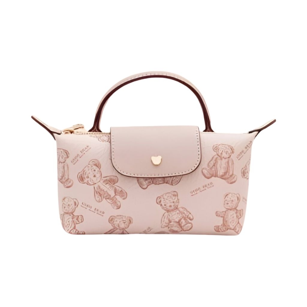 Tas Ttwn Guoo Bear Bangkok Original Gu1159 Small Pink Selempang Slempang Slingbag Sling Top Handle B