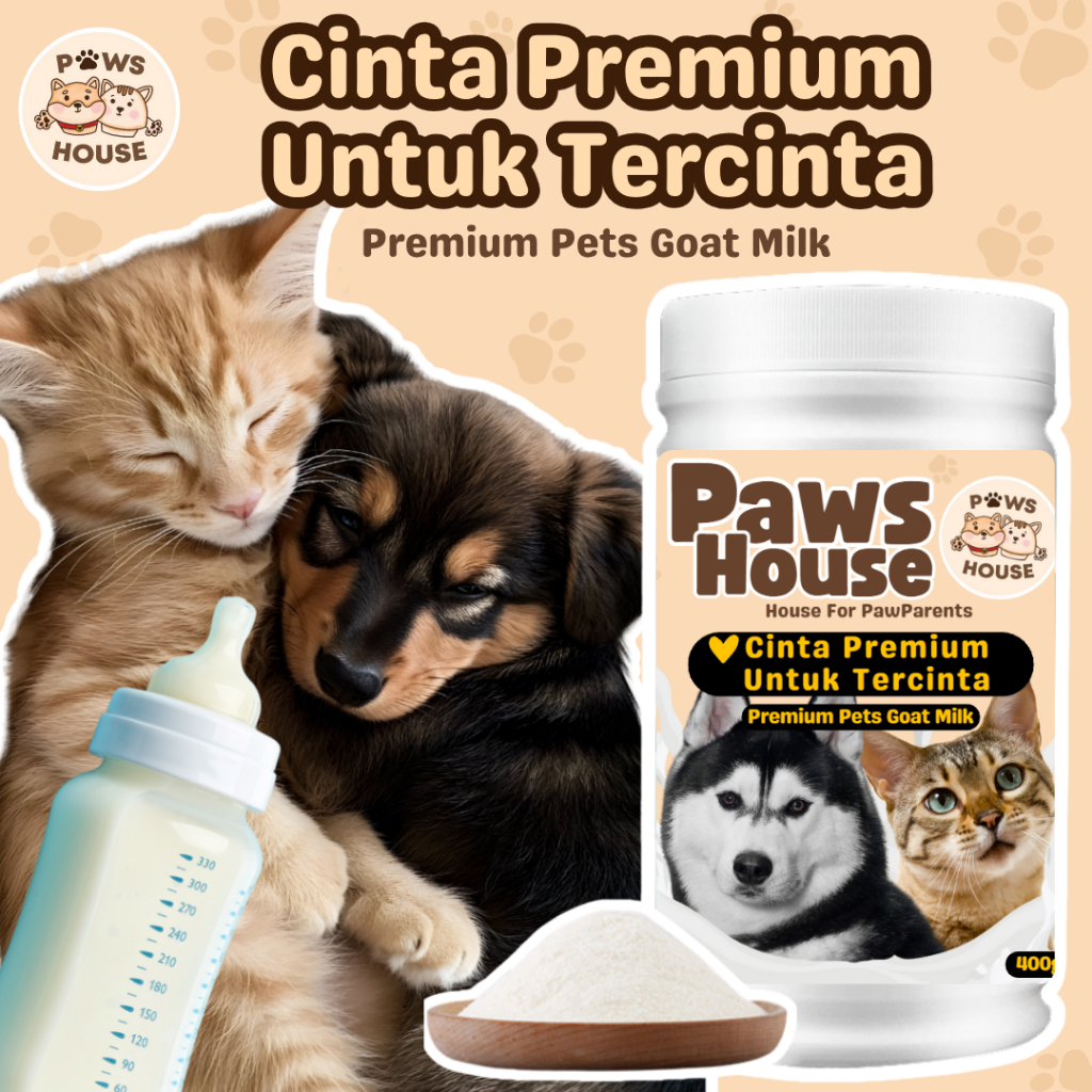 PAWS HOUSE Susu Anjing Kucing Baru Lahir Kecil Dewasa Hamil Menyusui 400g